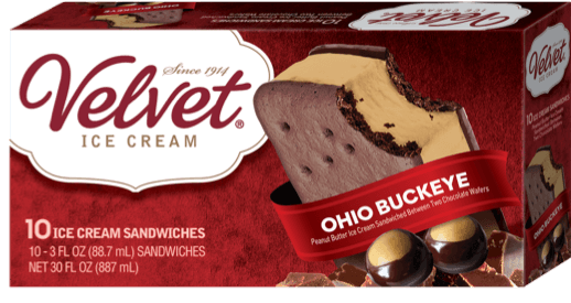 Ohio Buckeye Ice Cream Sandwiches